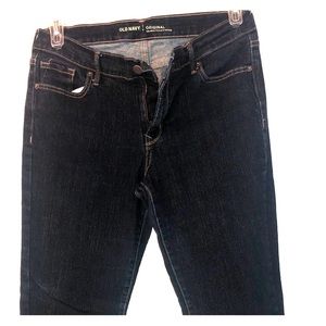 Size 10 Old Navy Dark Wash Straight Mid Rise